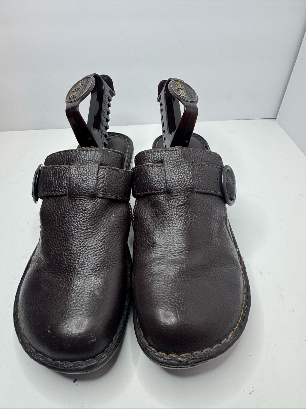 Bjorndal KellyAnne Brown Leather Mules Women's Size 7M